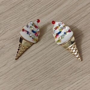 BaubleBar Gold and Multicolor Ice Cream Earrings